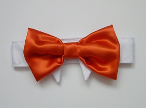 Formal Dog Bow Tie : Wedding Tango Tangerine